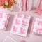 Pink Bow Wrapping Paper -Mini Roll- 17In x 32.8 Ft Watercolor Bow Knot Gift Wrap Paper Sweet Craft Paper for Valentine's Day Birthday Wedding Party Packing Supplies